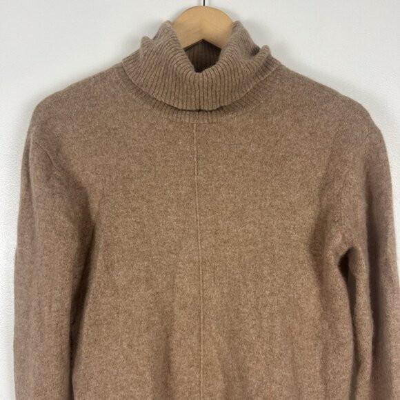 Charter Club Luxury Cashmere Turtleneck Sweater Long Sleeve Tan Women's M - Picture 2 of 7